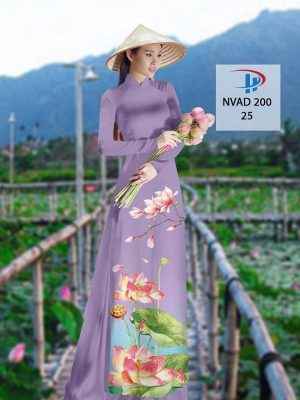 Vải Áo Dài Hoa Sen AD NVAD200 40